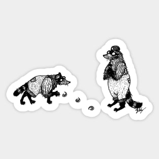 Raccoon Brothers Sticker